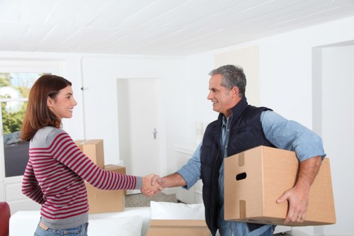 Residential home removal service with careful loading in France